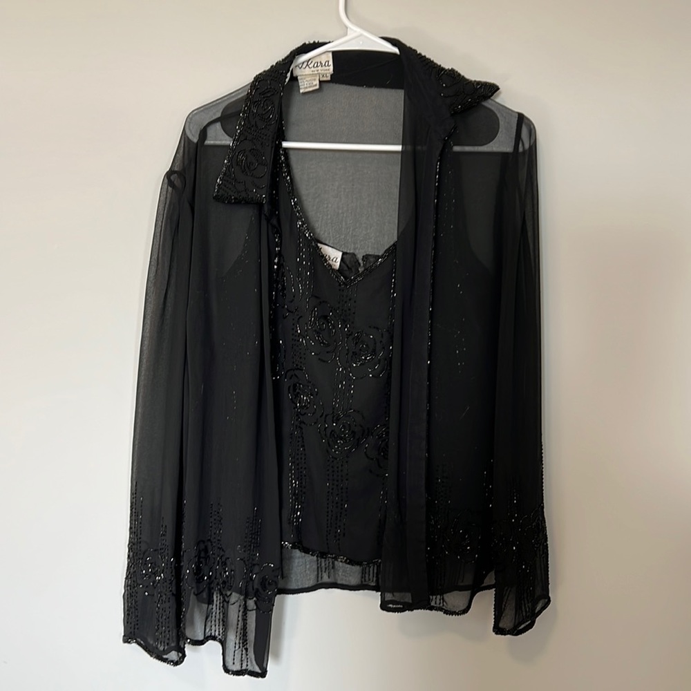 J Kara Tank Top and Long Sleeve Set